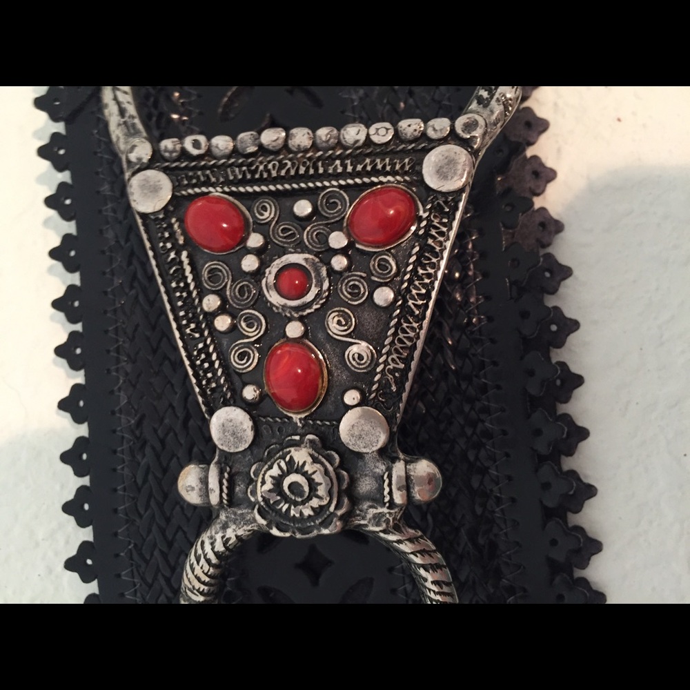 STREETS AHEAD Black Lace Leather Hipster Belt - Picture 8 of 8